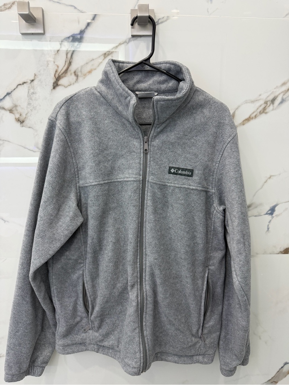 Columbia Men's Light Gray Full-Zip Fleece Jacket